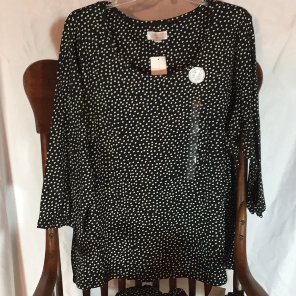 Sz 0X (16/18) Charter Club Cotton 3/4 Length Sleeve Top + Special Bundle Offer - Picture 2 of 4